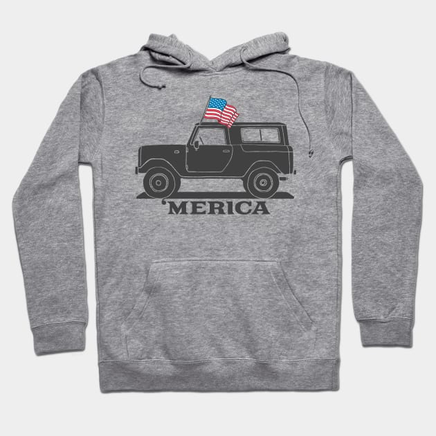 Bronco 4th of July Merica Hoodie by fatbastardshirts